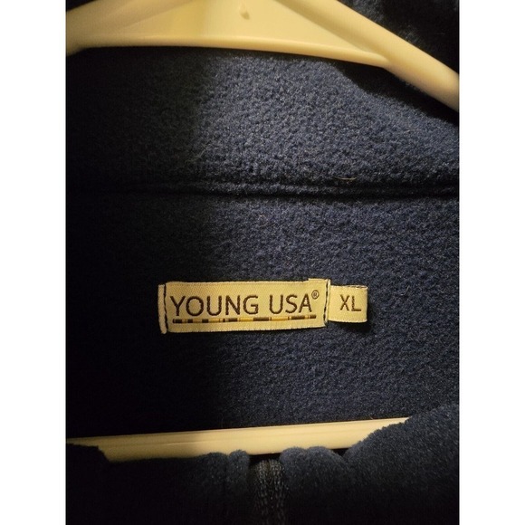 NWT Mens Young USA Fleece Zip Up Vest Blue Size XL - Picture 4 of 7